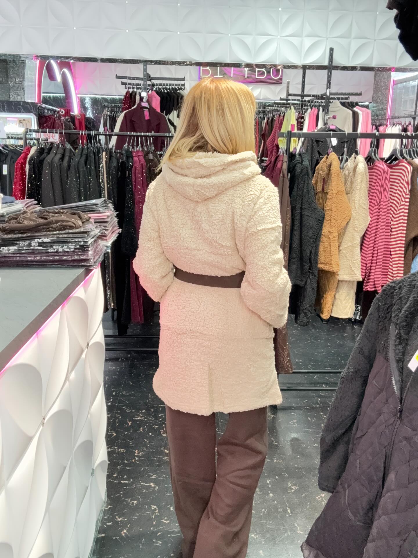 Cappottino Teddy con frontale trapuntato