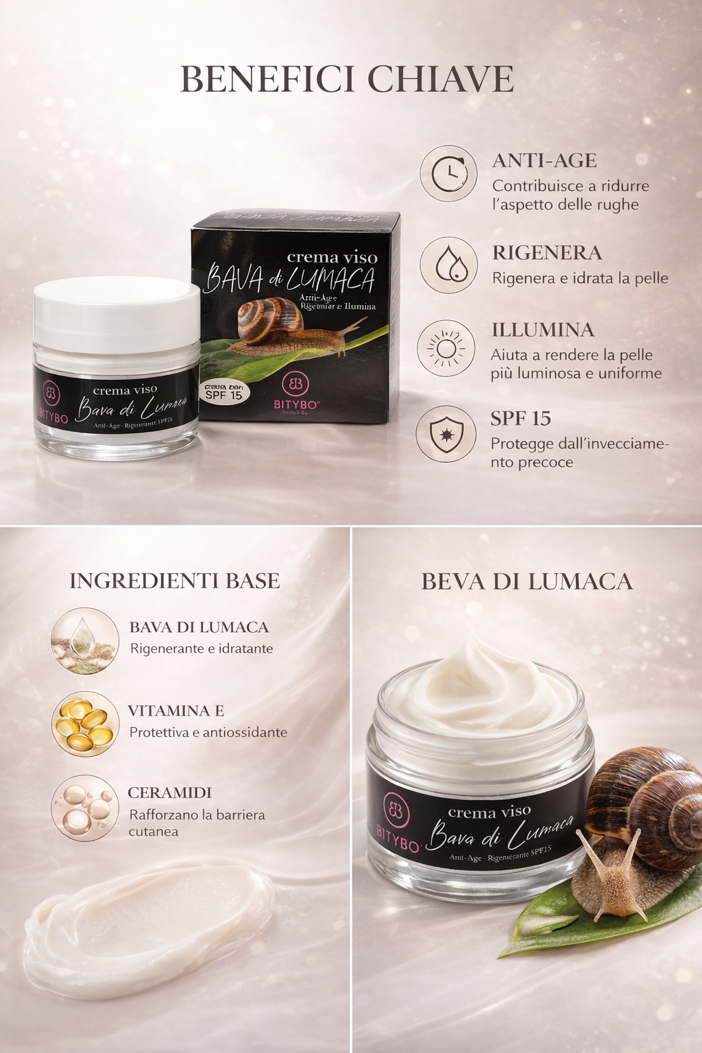 Crema viso Siero di Vipera – Trattamento Anti-Age Rassodante