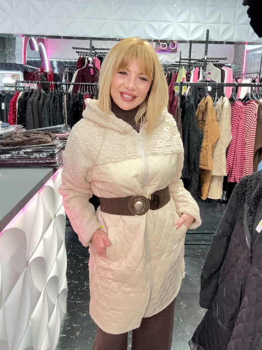 Cappottino Teddy con frontale trapuntato