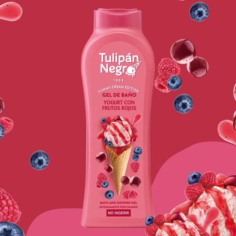 Bagnoschiuma Yogurt con frutti rossi Tulipan Negro